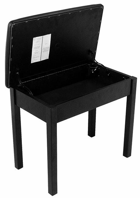 OnStage OSKB8902B Keyboard/Piano Bench w/Storage - Black