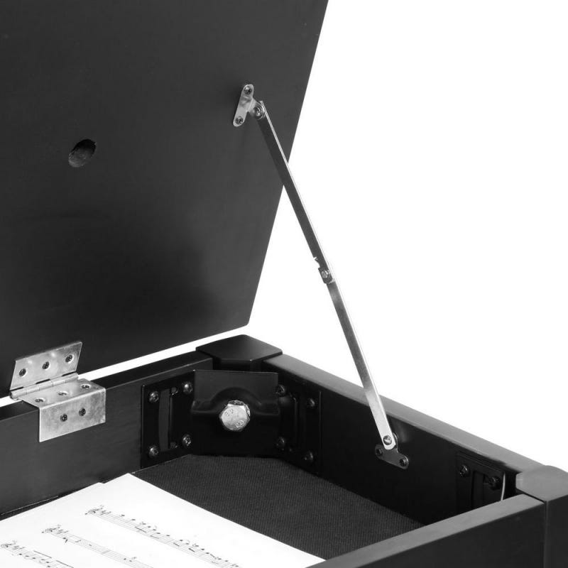 OnStage KB8904B Duet Keyboard/Piano Bench w/Storage - Black