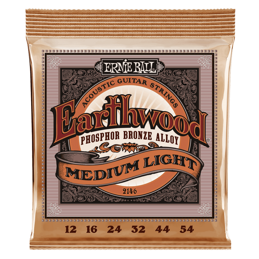 Ernie Ball Earthwood Acoustic Guitar String Set - Medium-Light - 12/54