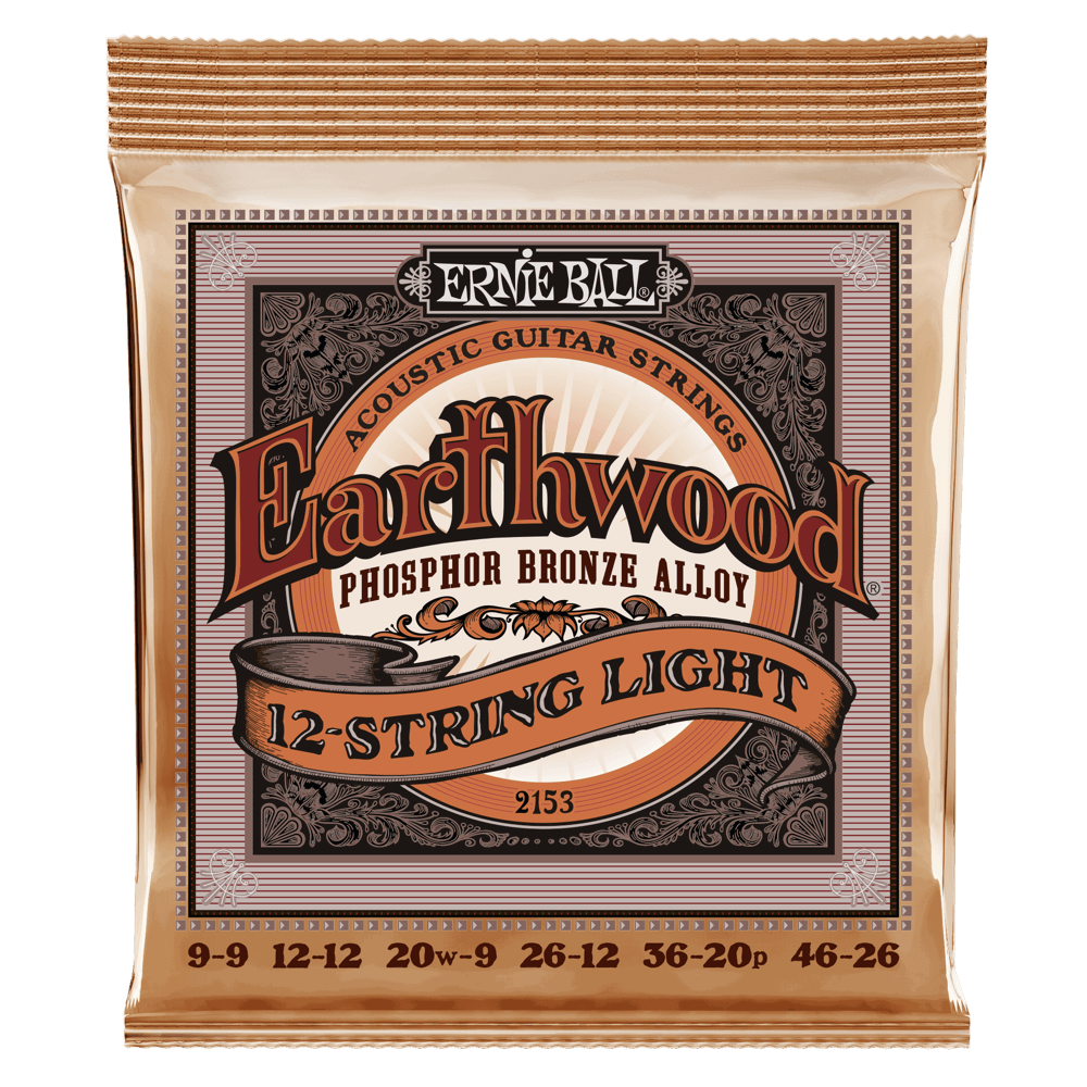 Ernie Ball Earthwood 12-String Acoustic Guitar Strings - Light - 9-46