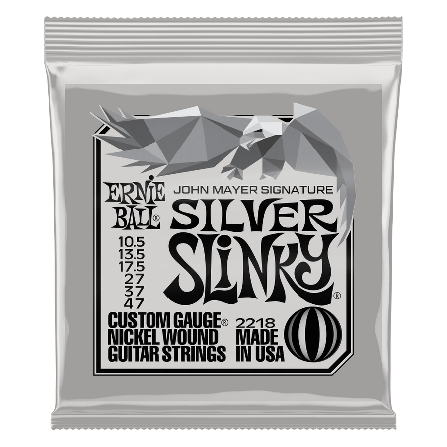 Ernie Ball John Mayer Silver Slinky Nickel Wound  Electric Guitar Strings - 10.5-47 Gauge