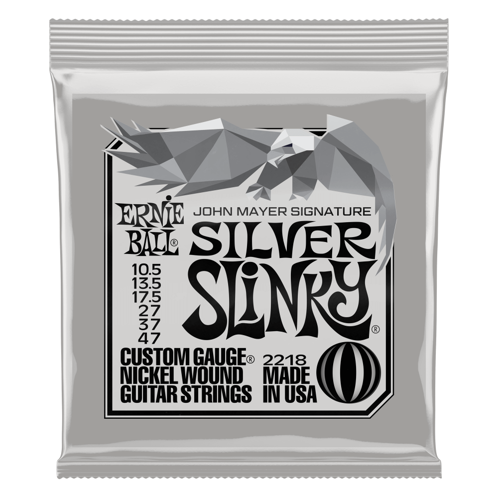 Ernie Ball John Mayer Silver Slinky Nickel Wound  Electric Guitar Strings - 10.5-47 Gauge