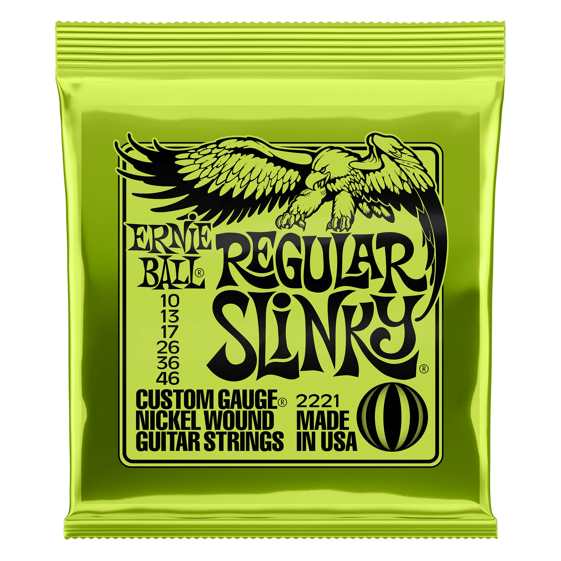 Ernie Ball Regular Slinky Electric Guitar String Set  10-46 (2221)