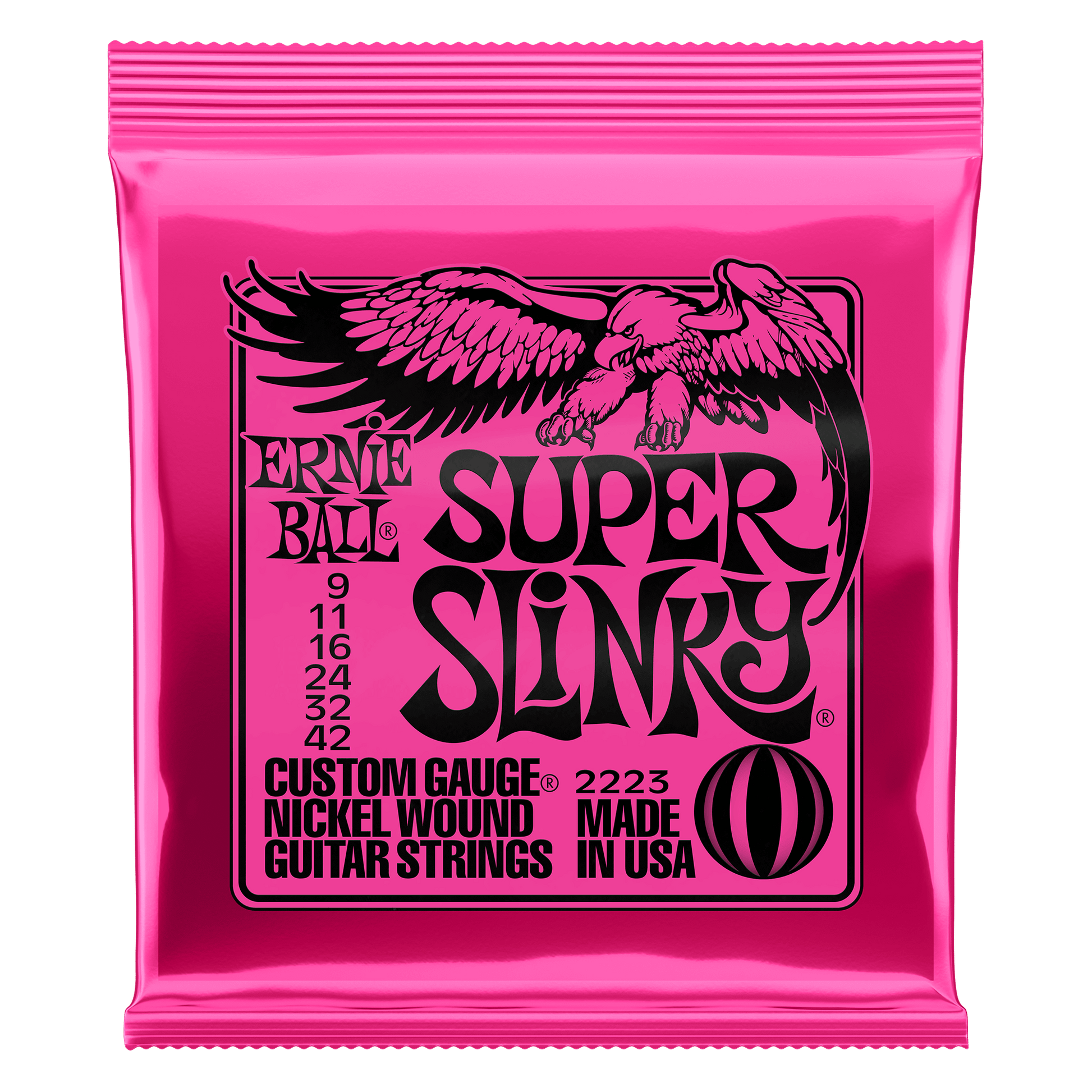 Ernie Ball Super Slinky Electric Guitar String Set 9-42 (2223)