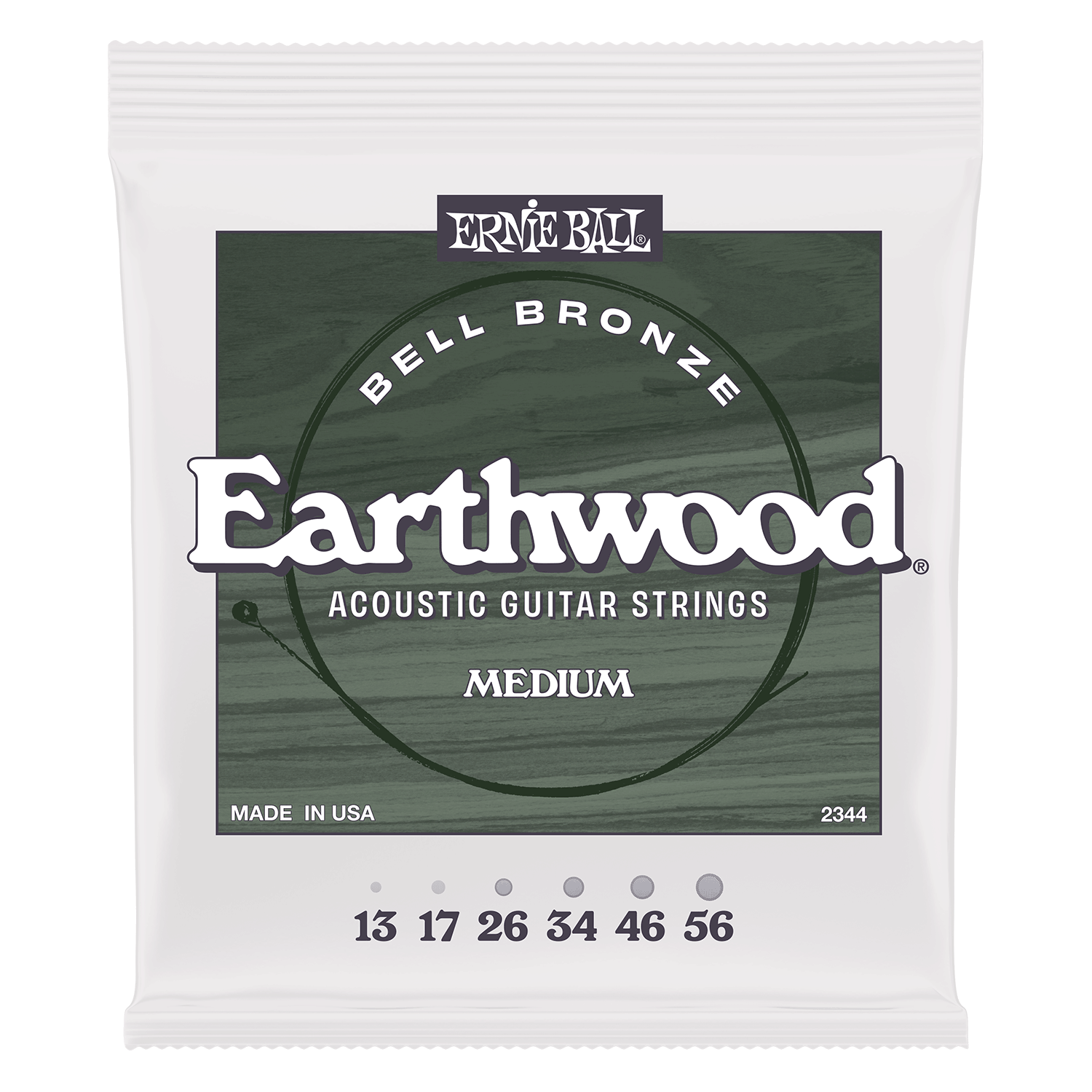 Ernie Ball Earthwood Bell Bronze Acoustic Strings - Medium - 13-56