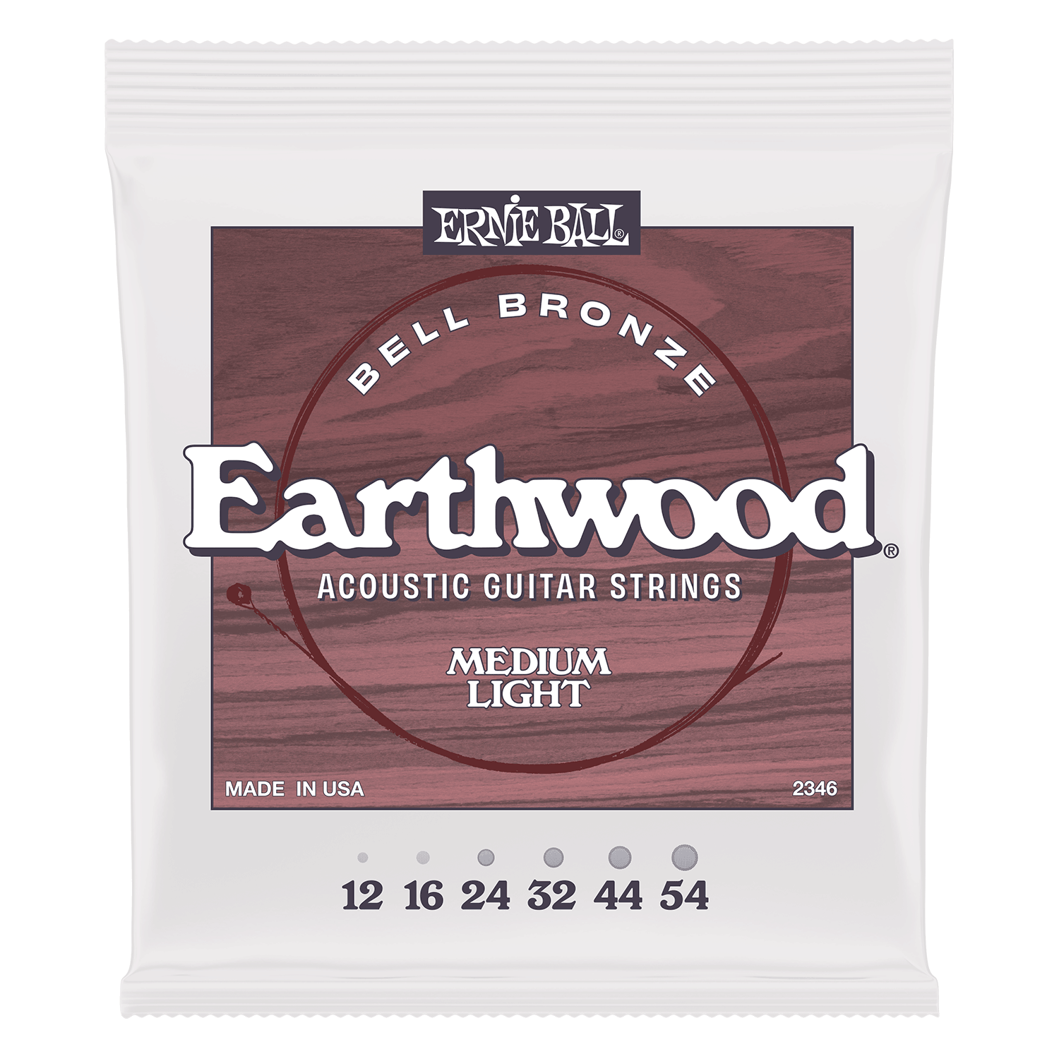 Ernie Ball Earthwood Bell Bronze Acoustic Strings - Medium Light - 12-54