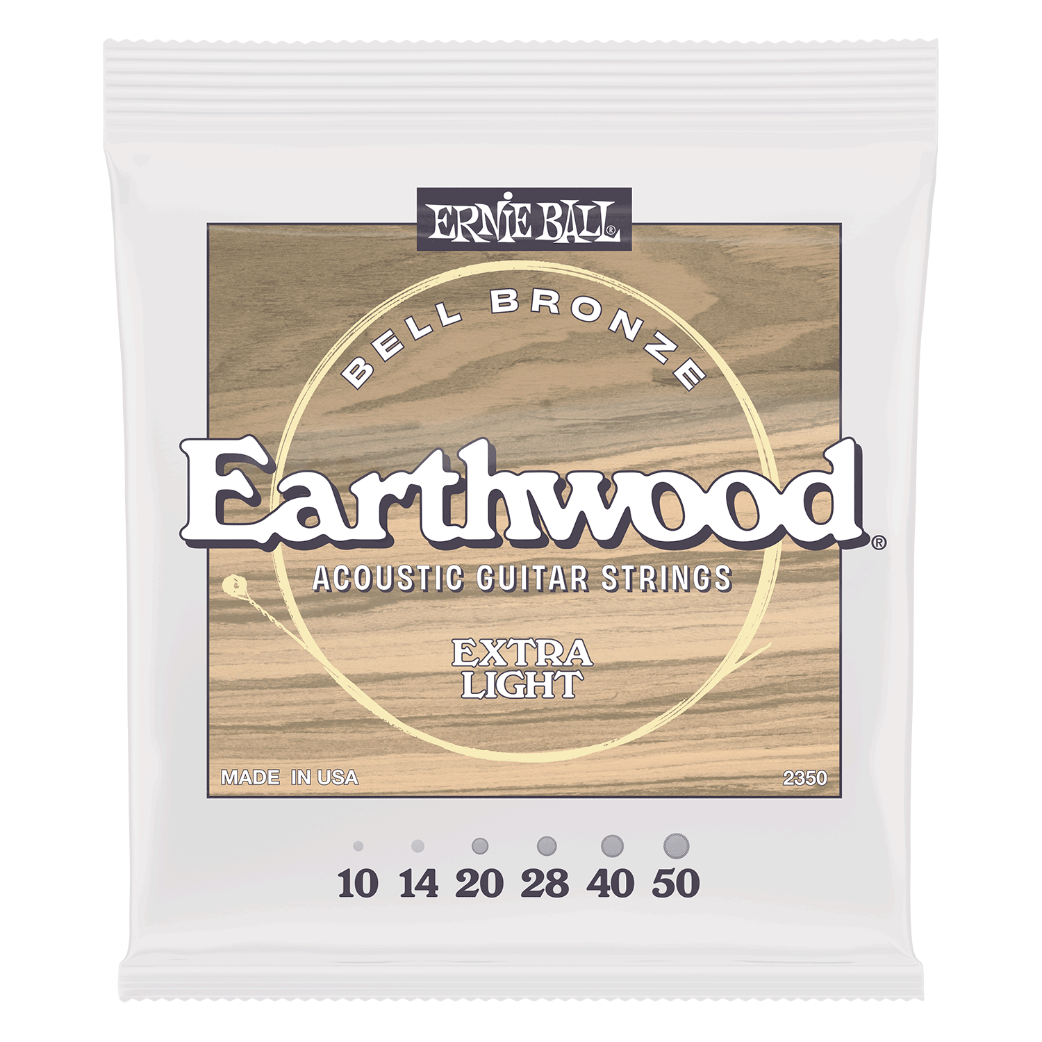 Ernie Ball Earthwood Bell Bronze Acoustic Strings - Extra Light - 10-50