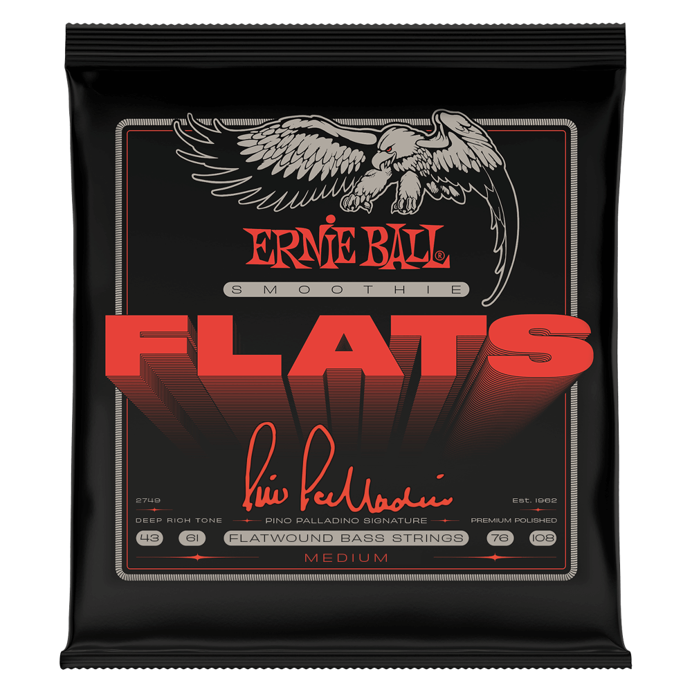 Ernie Ball Pino Palladino Smoothie Flats Electric Bass Strings - 43-108 Gauge (Medium)