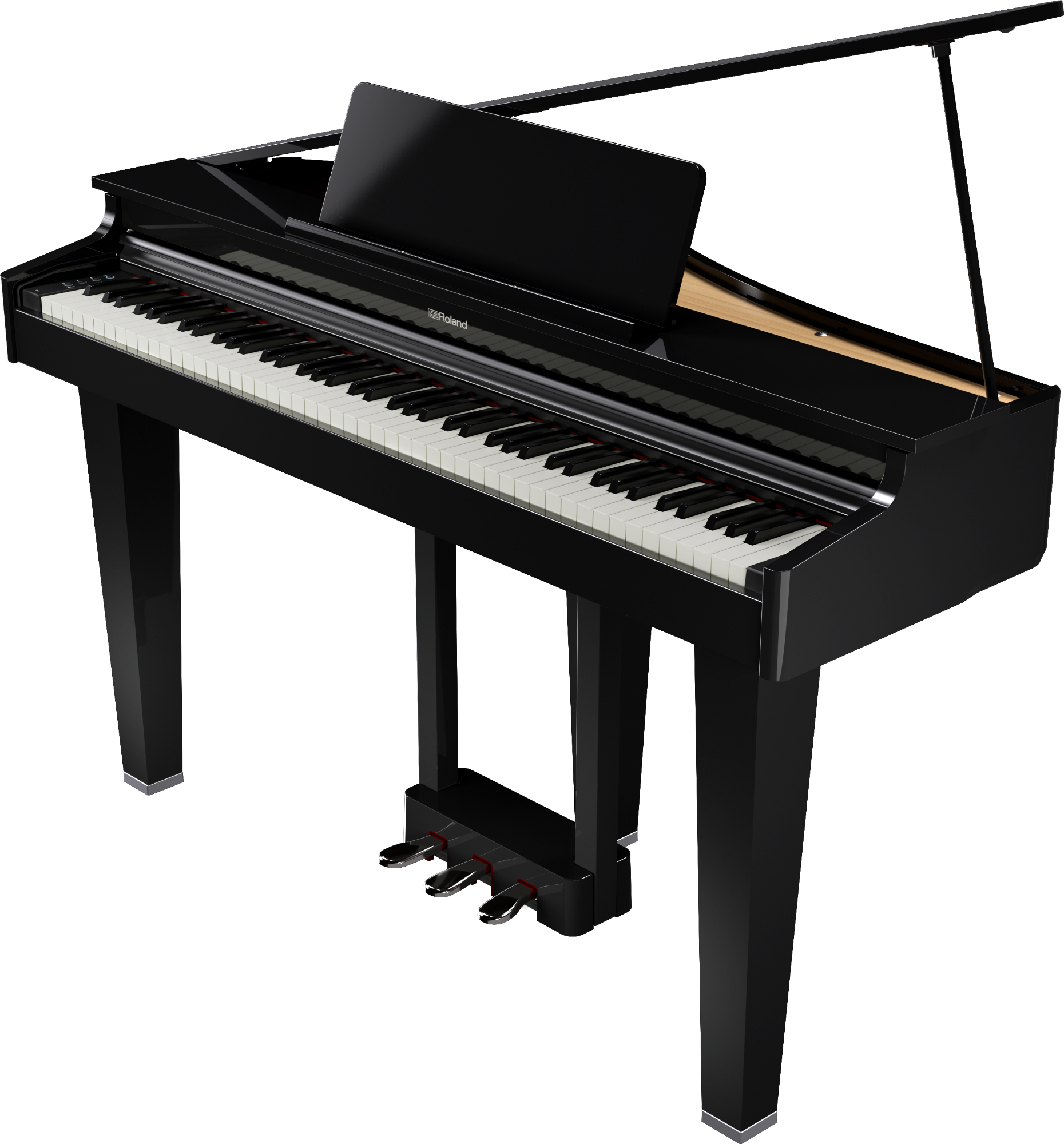 Roland GP-3PE Compact Digital Grand Piano w/Matching Bench - Polished Ebony