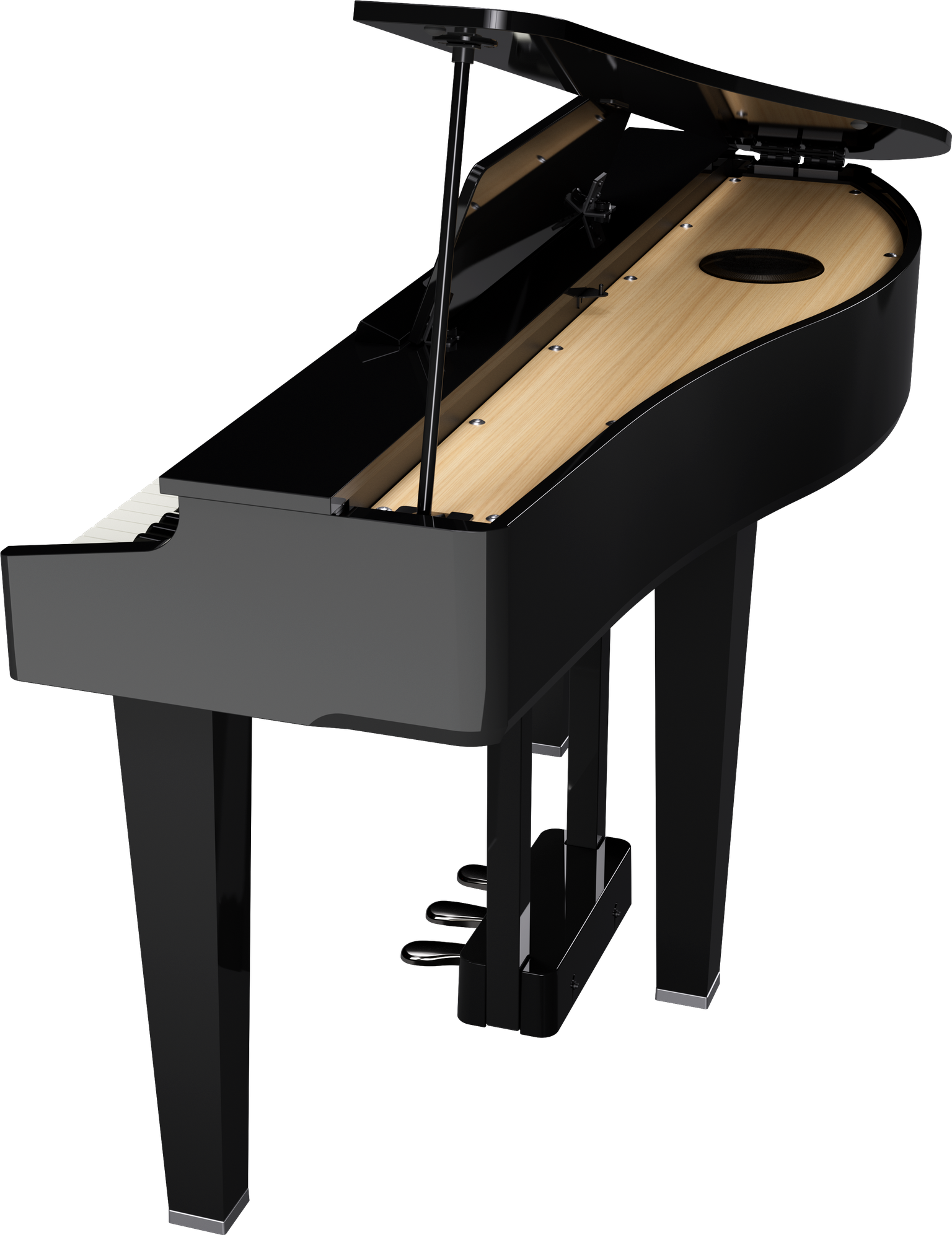 Roland GP-3PE Compact Digital Grand Piano w/Matching Bench - Polished Ebony