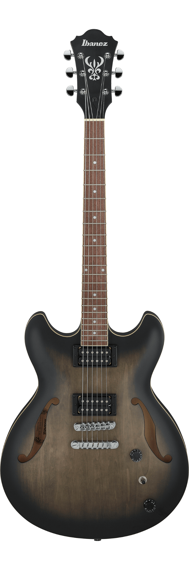 Ibanez AS53 TKF Hollowbody Electric Guitar - Trans Black Flat