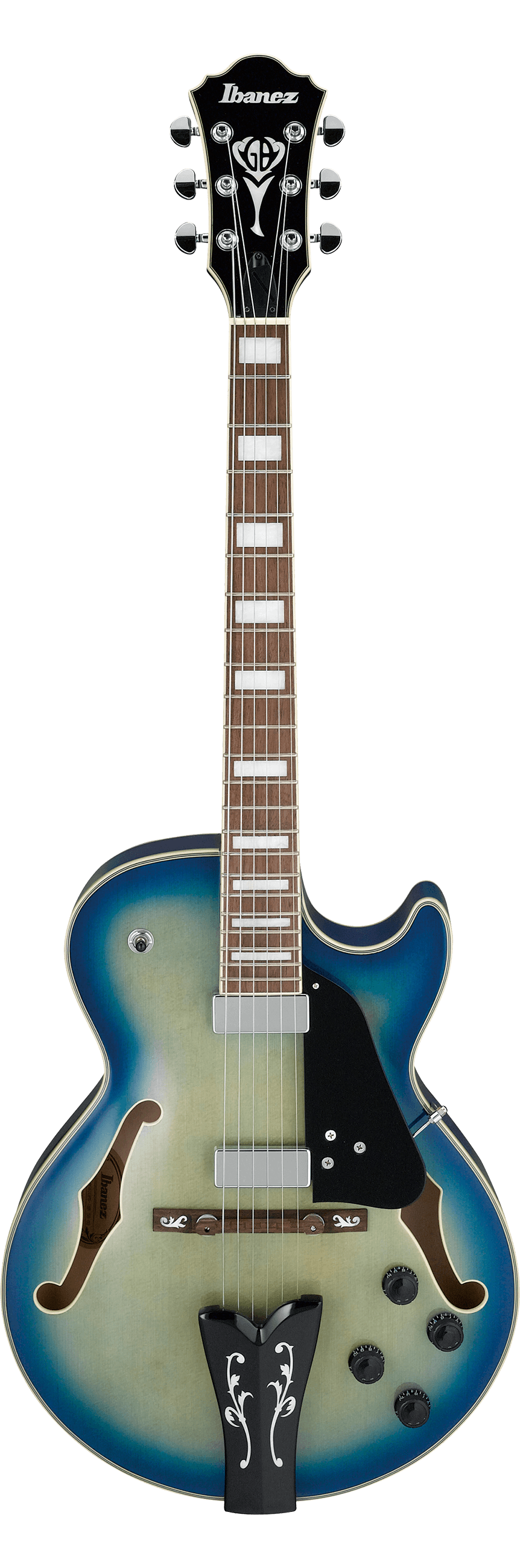 Ibanez GB10EM George Benson Signature Hollowbody Guitar - Jet Blue Burst