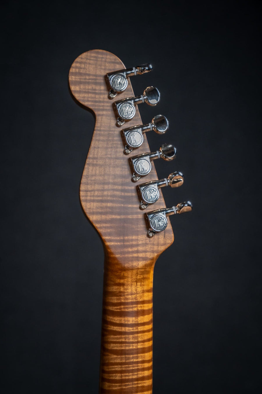 Paoletti Loft Alfa HSS - Flame Maple Neck - Heavy Black over Sunburst (no guard)