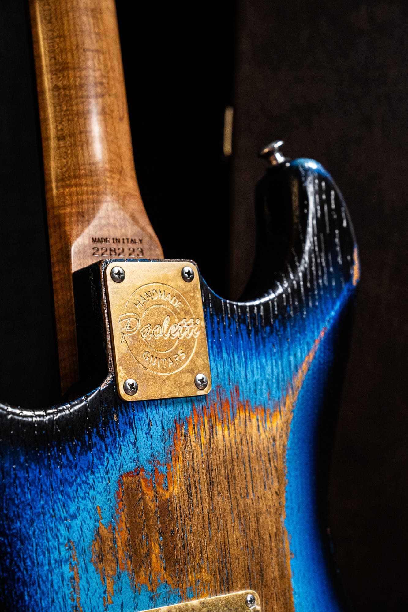 Paoletti Custom Alfa HSS FR - Heavy Deep Blue / Sunburst
