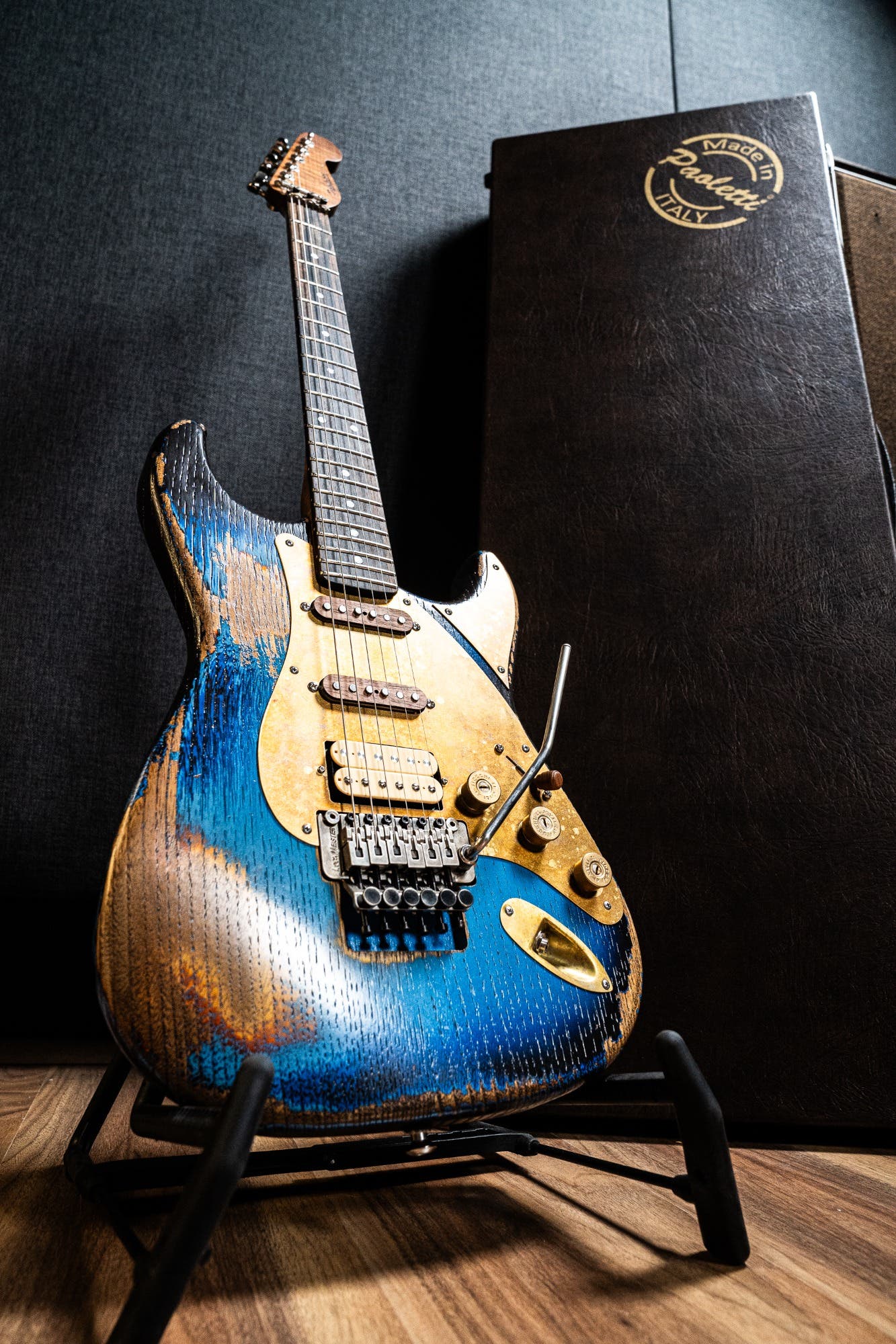Paoletti Custom Alfa HSS FR - Heavy Deep Blue / Sunburst