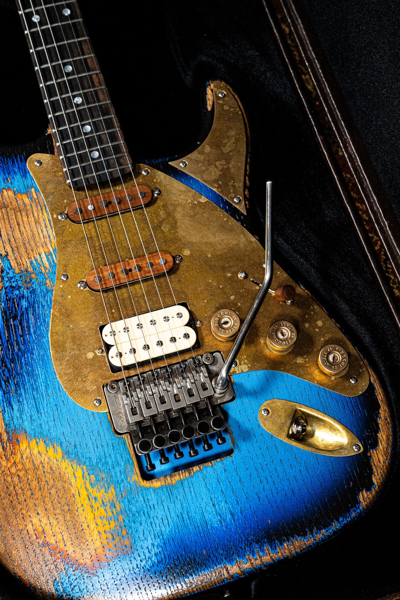 Paoletti Custom Alfa HSS FR - Heavy Deep Blue / Sunburst