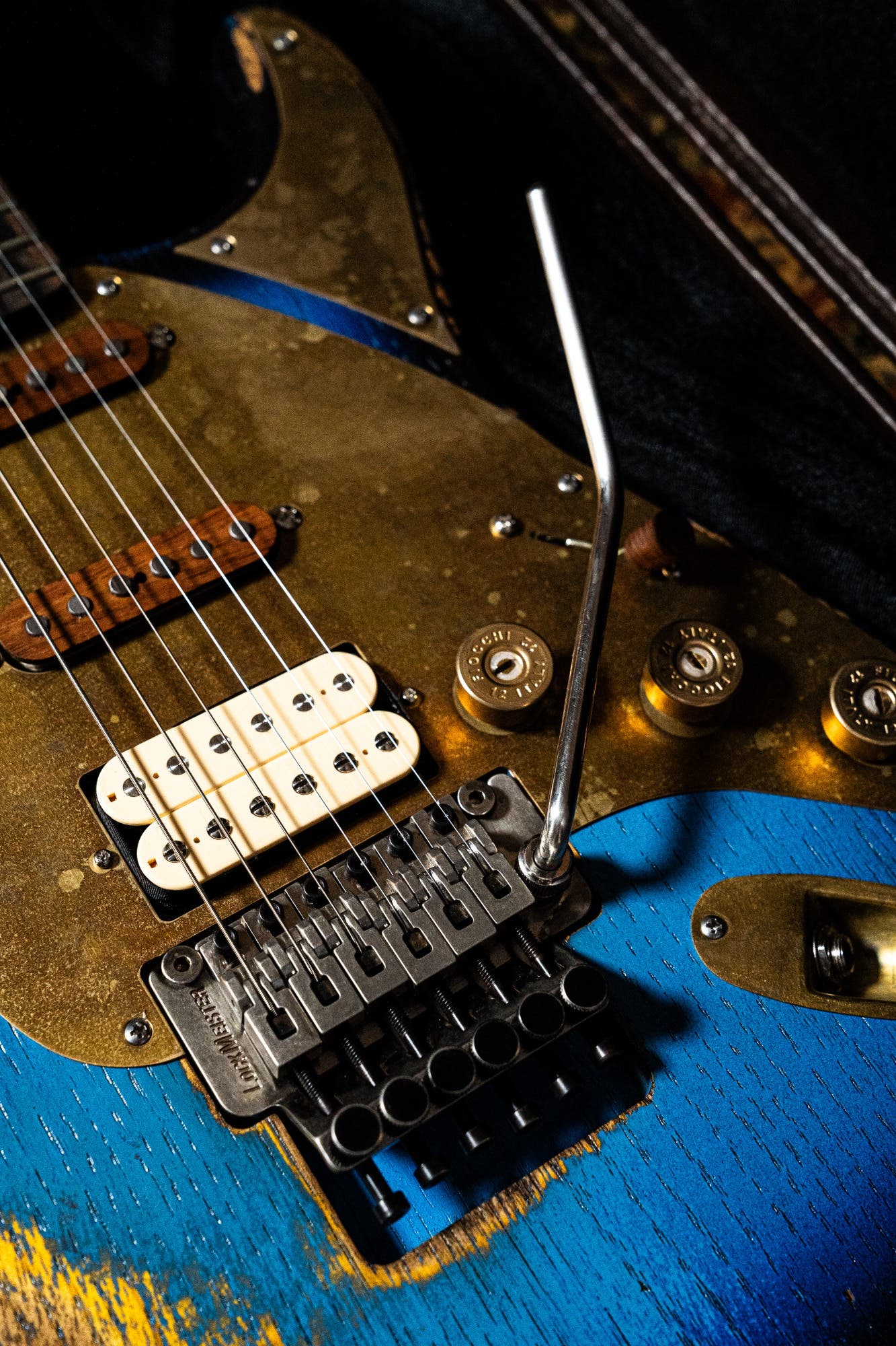 Paoletti Custom Alfa HSS FR - Heavy Deep Blue / Sunburst