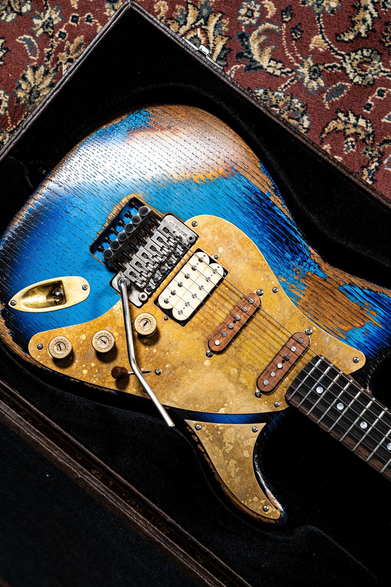 Paoletti Custom Alfa HSS FR - Heavy Deep Blue / Sunburst