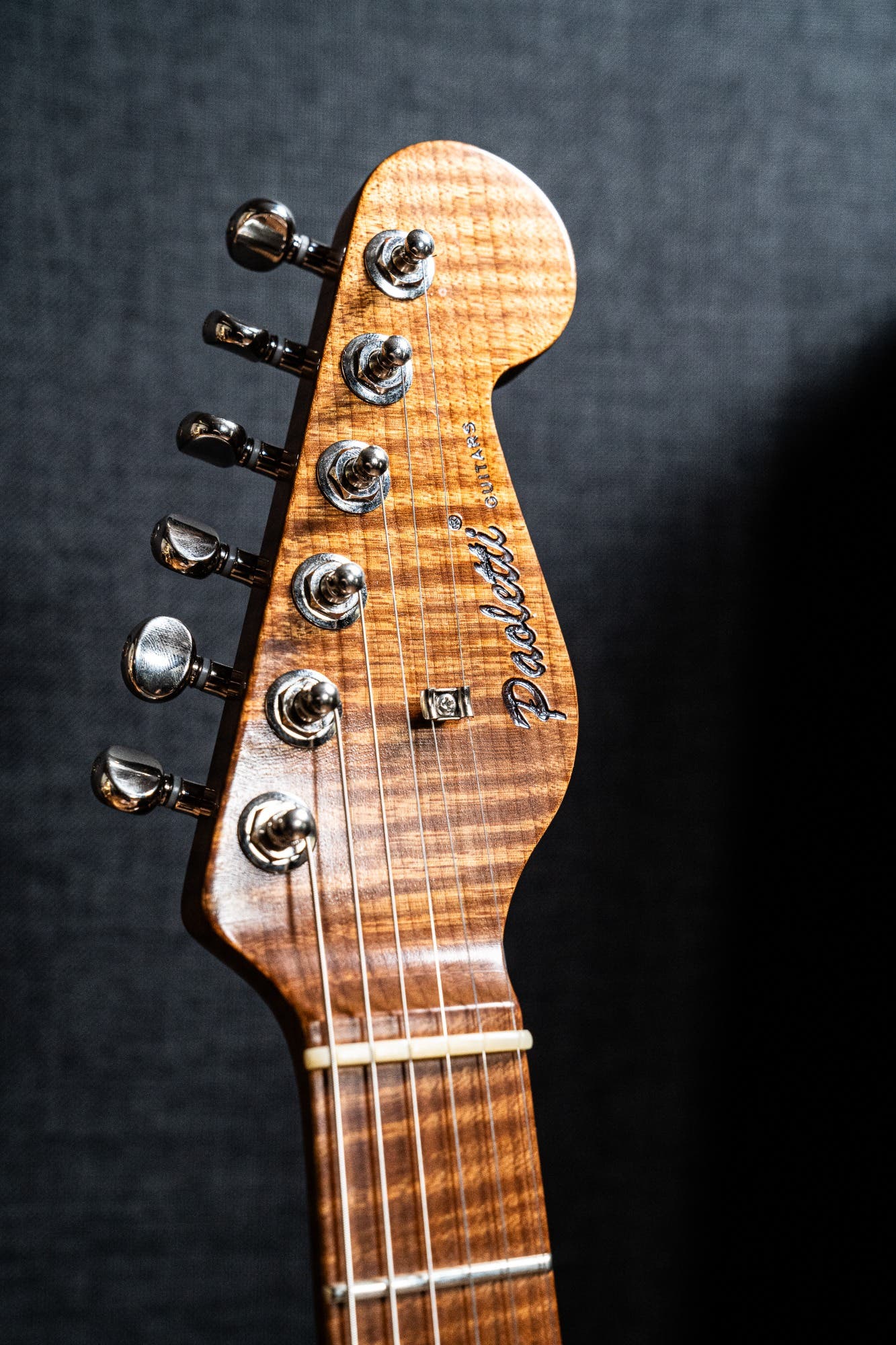 Paoletti Loft Alfa HSS - Flame Maple Neck -  Heavy Deep Blue / Sunburst