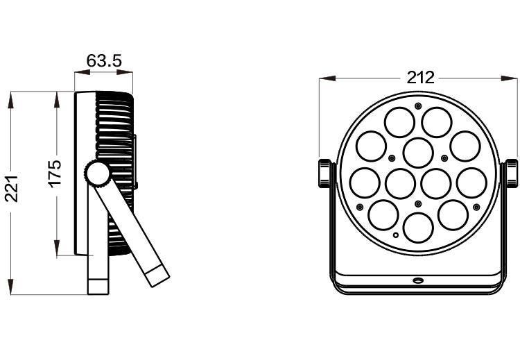 Event Lighting PAR12X8L PRO PAR 12 X 8W RGBW WITH IR REMOTE