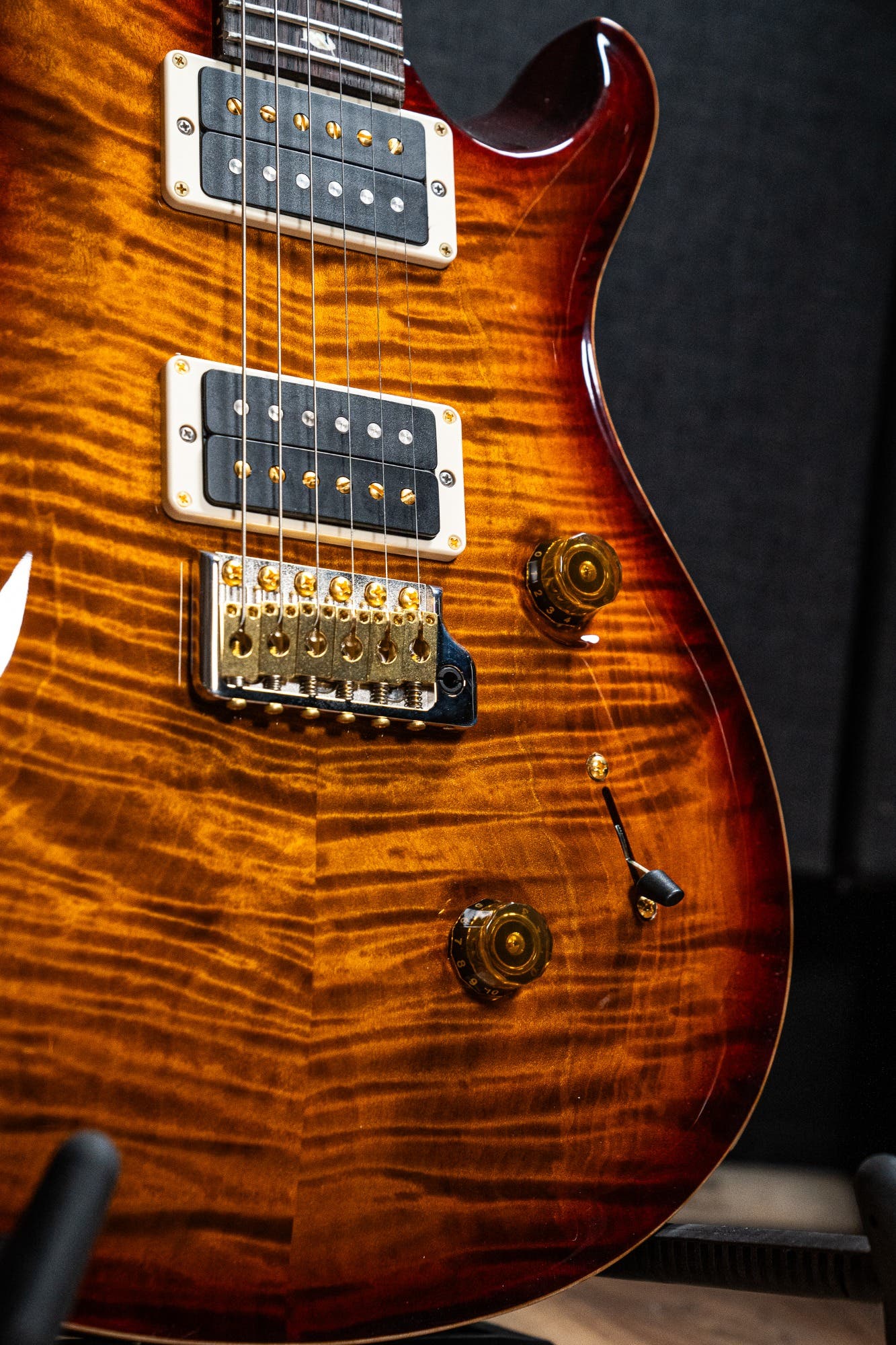 Paul Reed Smith (PRS) Custom 24 w/Pattern Thin Neck - Dark Cherry Burst - 10 Top