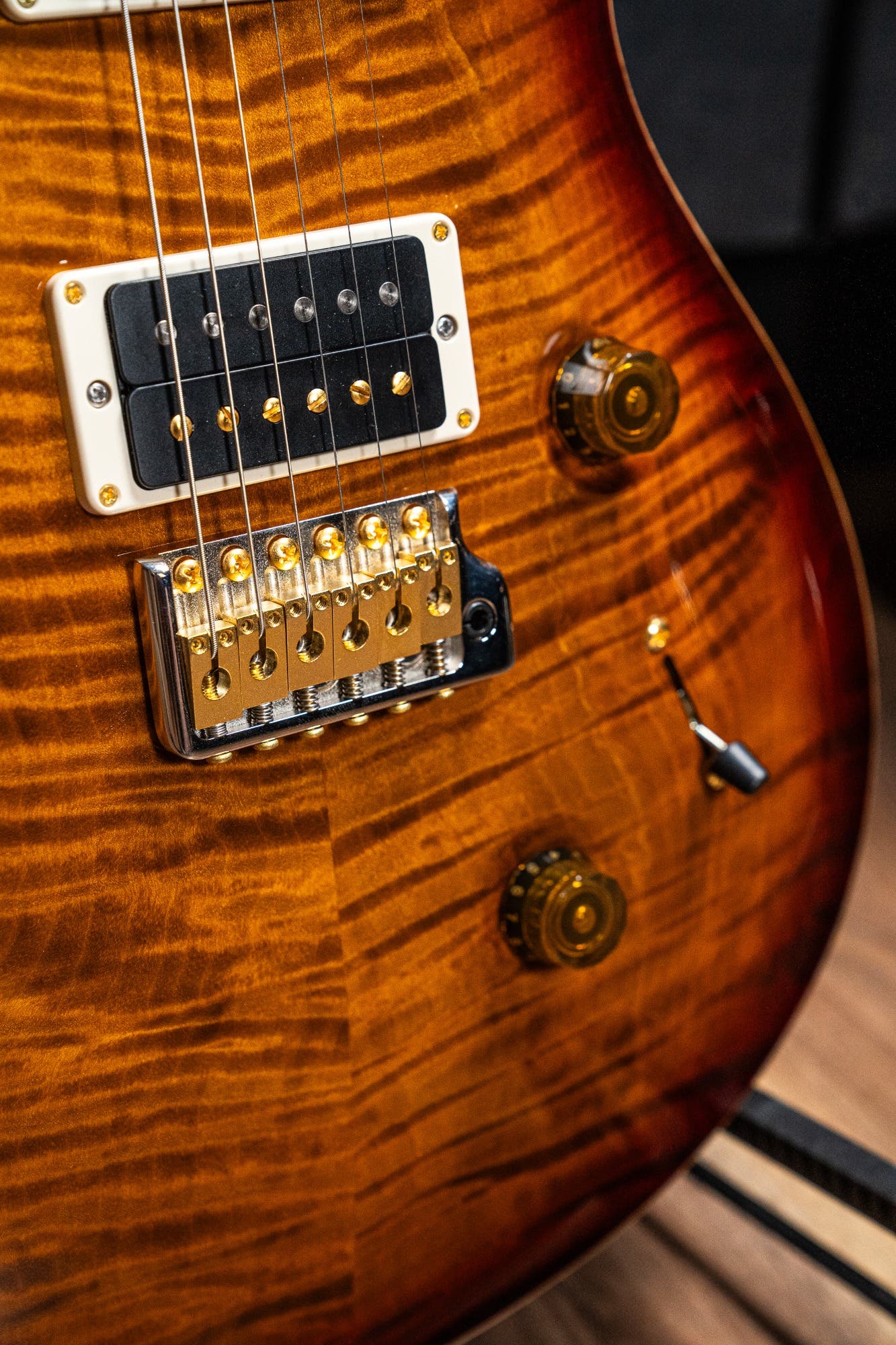 Paul Reed Smith (PRS) Custom 24 w/Pattern Thin Neck - Dark Cherry Burst - 10 Top