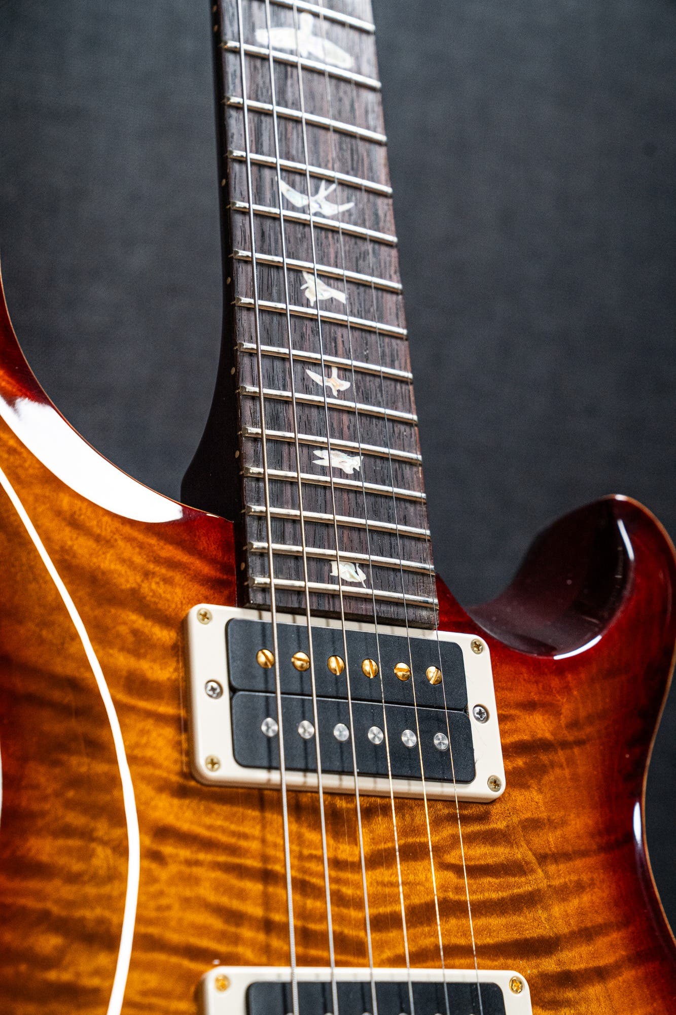 Paul Reed Smith (PRS) Custom 24 w/Pattern Thin Neck - Dark Cherry Burst - 10 Top