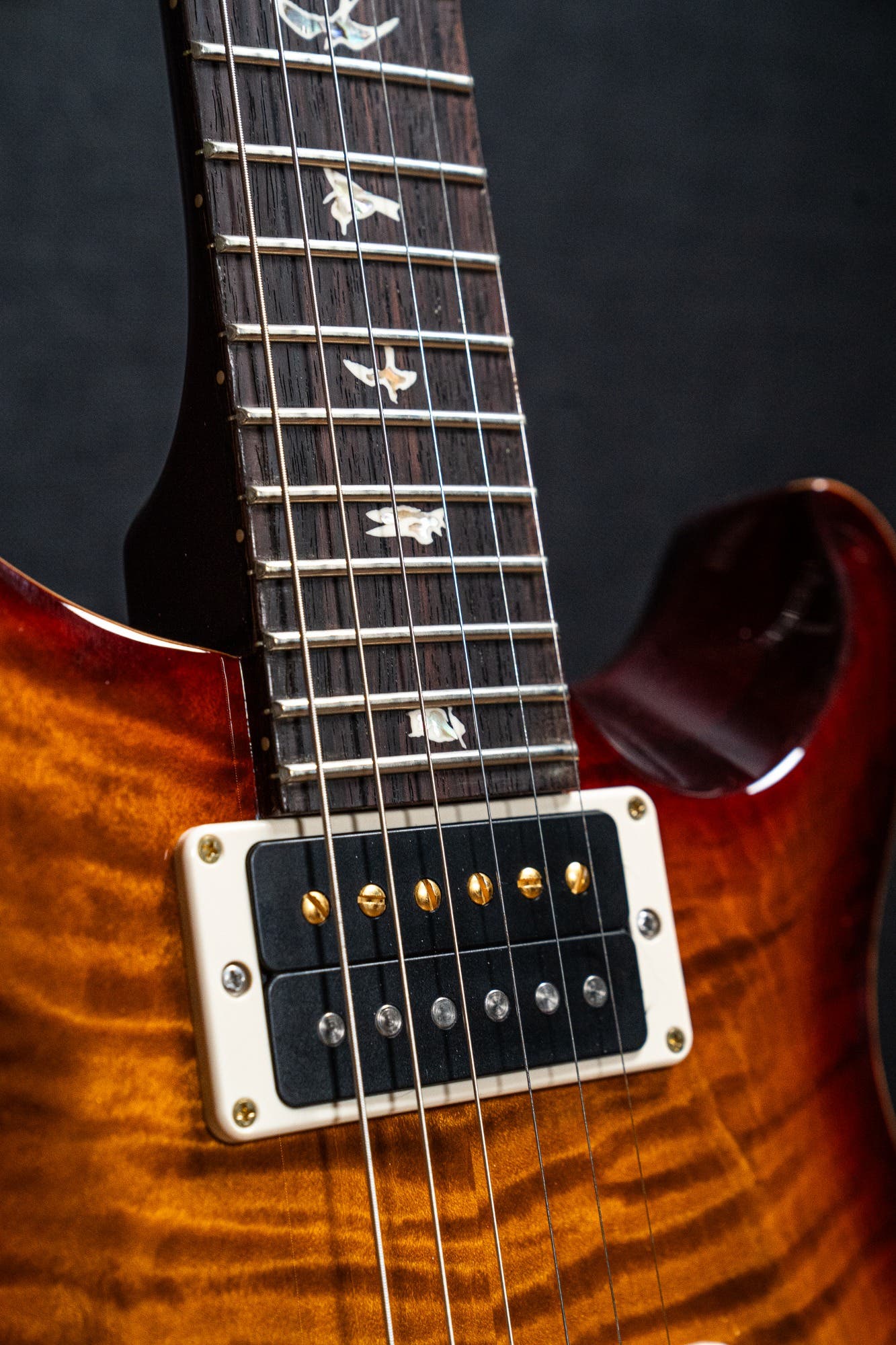 Paul Reed Smith (PRS) Custom 24 w/Pattern Thin Neck - Dark Cherry Burst - 10 Top