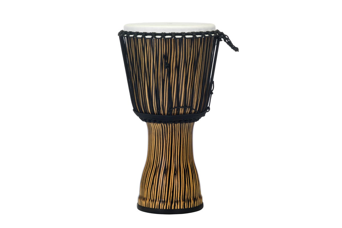 Pearl Percussion 12" Rope Tuned Djembe - Zebra Grass