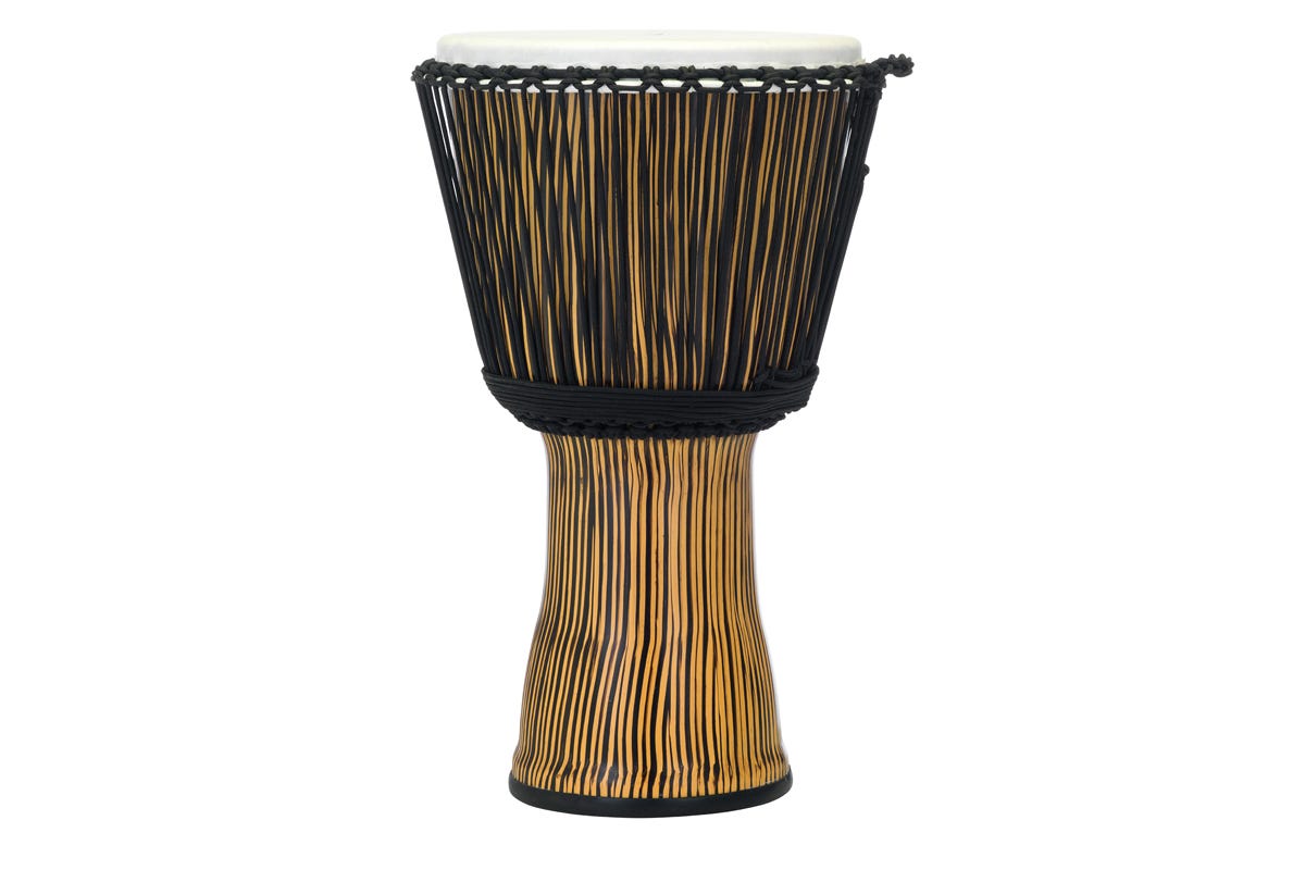Pearl Percussion 14" Rope Tuned Djembe - Zebra Grass