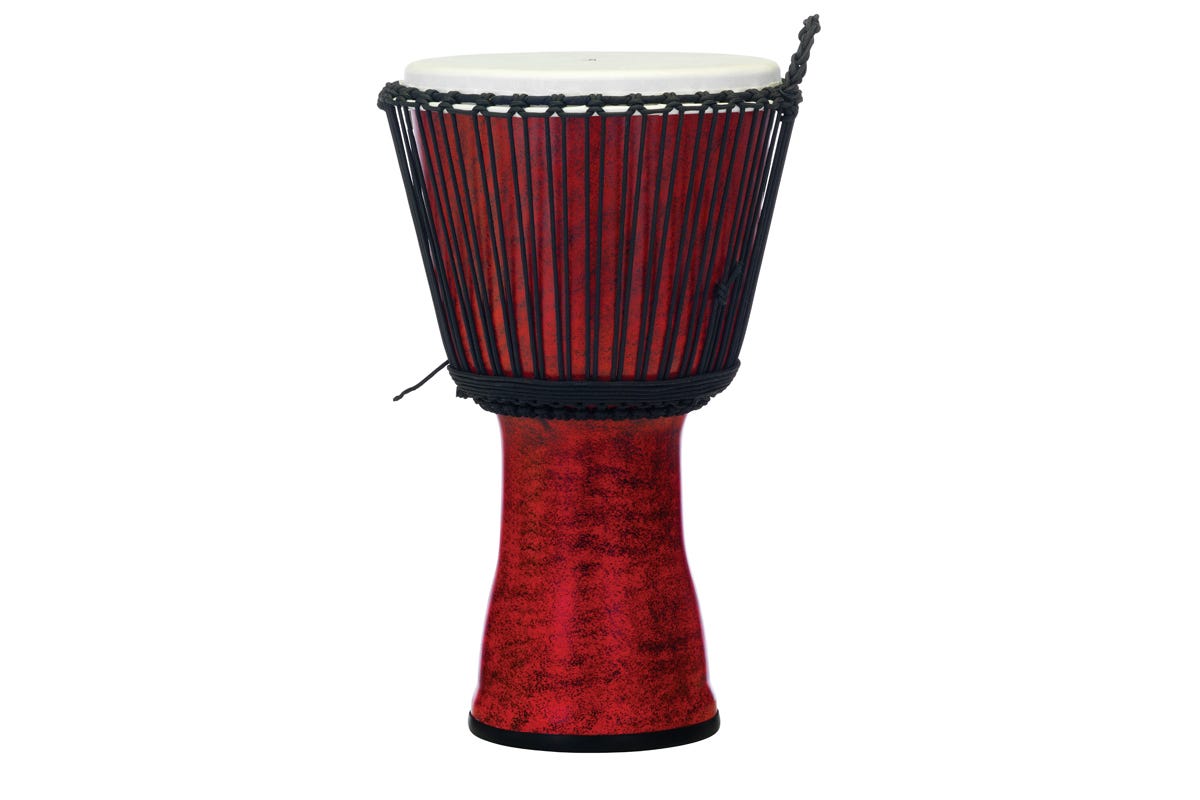 Pearl Percussion 14" Rope Tuned Djembe - Molten Scarlet
