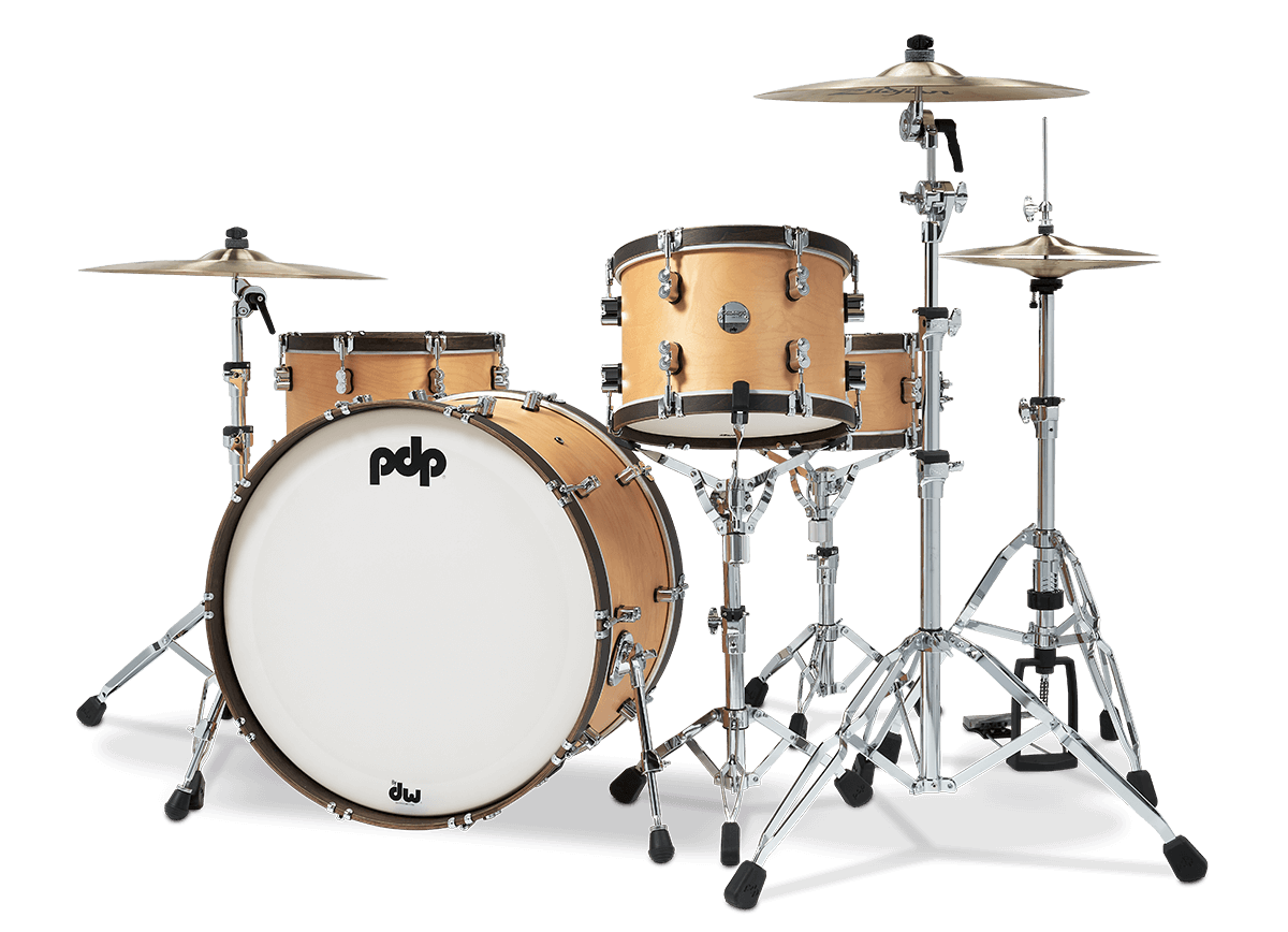 PDP Concept Classic 3-piece Drum Kit - Shell Pack - Natural Stain w/Walnut Hoops