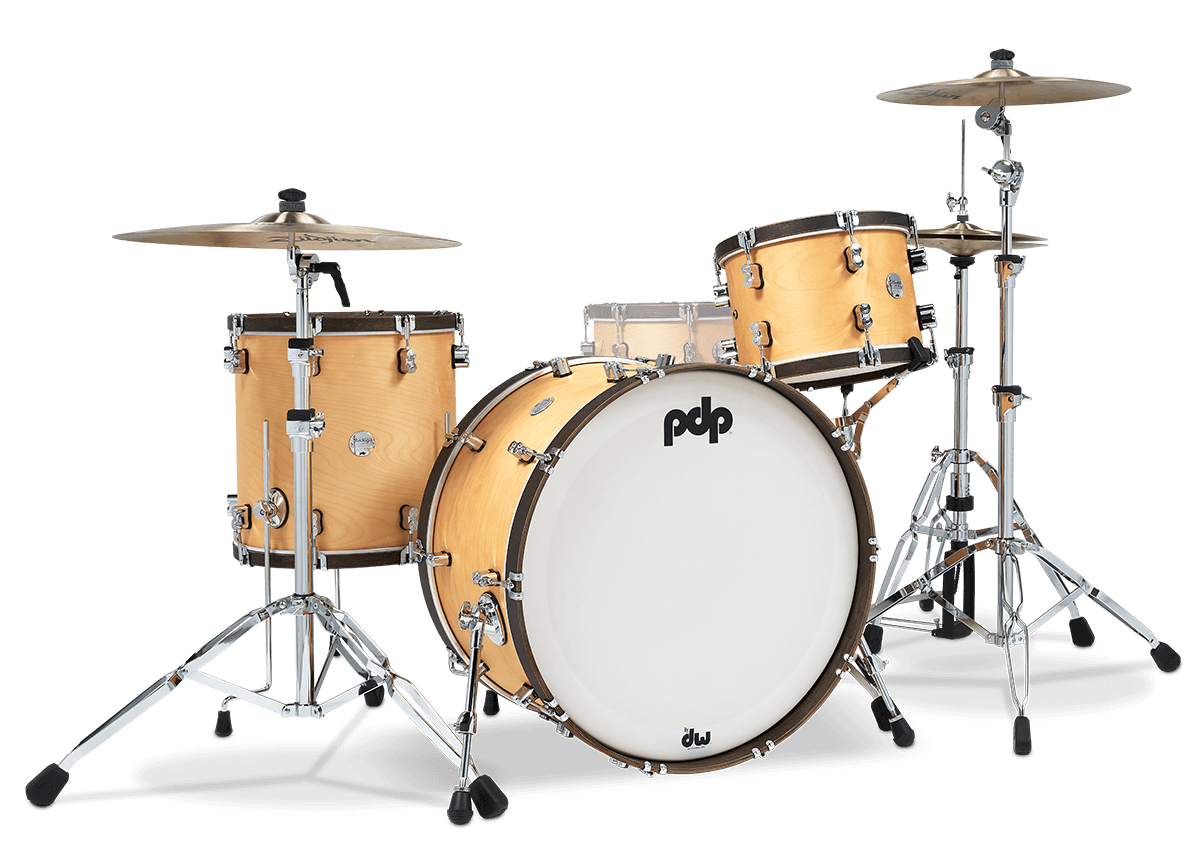 PDP Concept Classic 3-piece Drum Kit - Shell Pack - Natural Stain w/Walnut Hoops