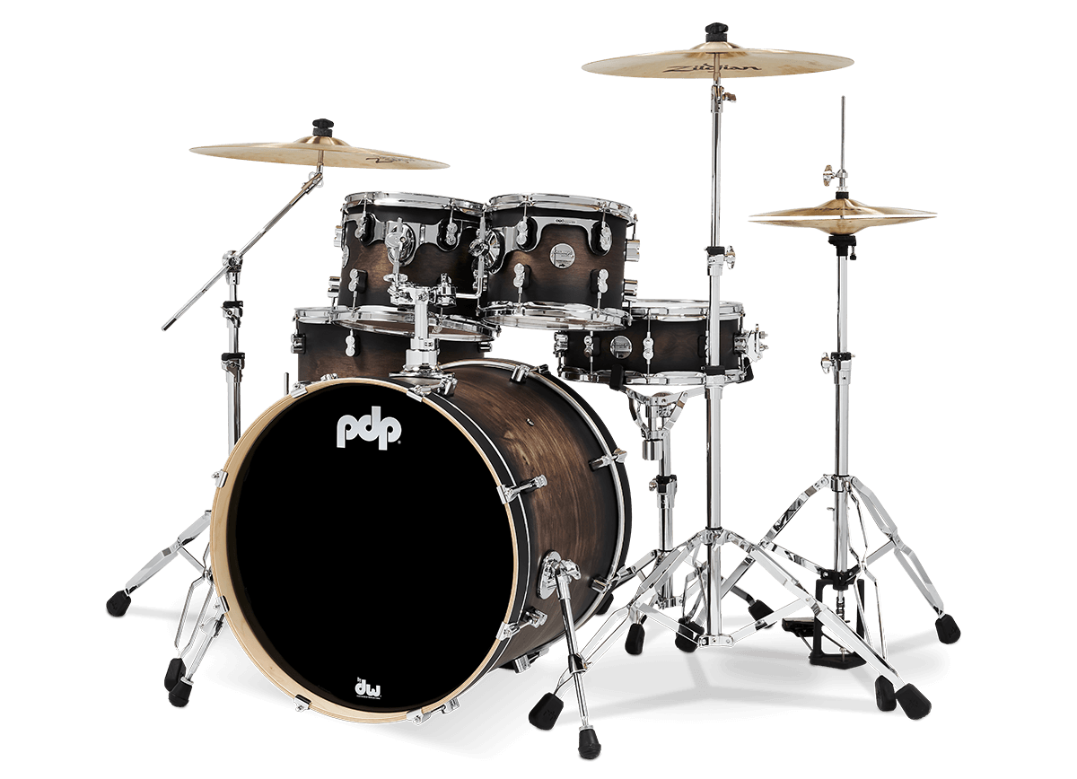 PDP Concept Maple 5-piece Drum Kit - Shell Pack w/HW815 Pack - Satin Charcoal Burst