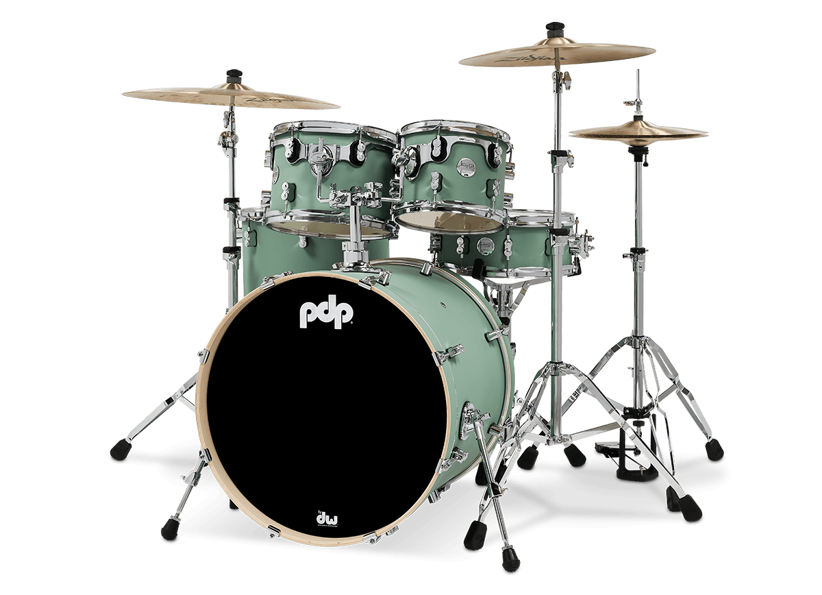 PDP Concept Maple 5-piece Drum Kit - Shell Pack w/HW815 Pack - Satin Sea Foam