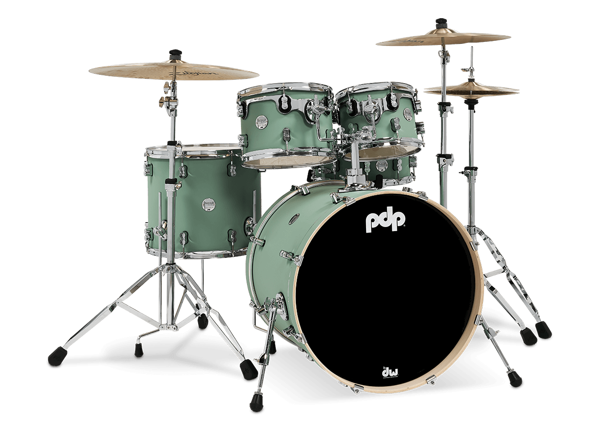 PDP Concept Maple 5-piece Drum Kit - Shell Pack w/HW815 Pack - Satin Sea Foam