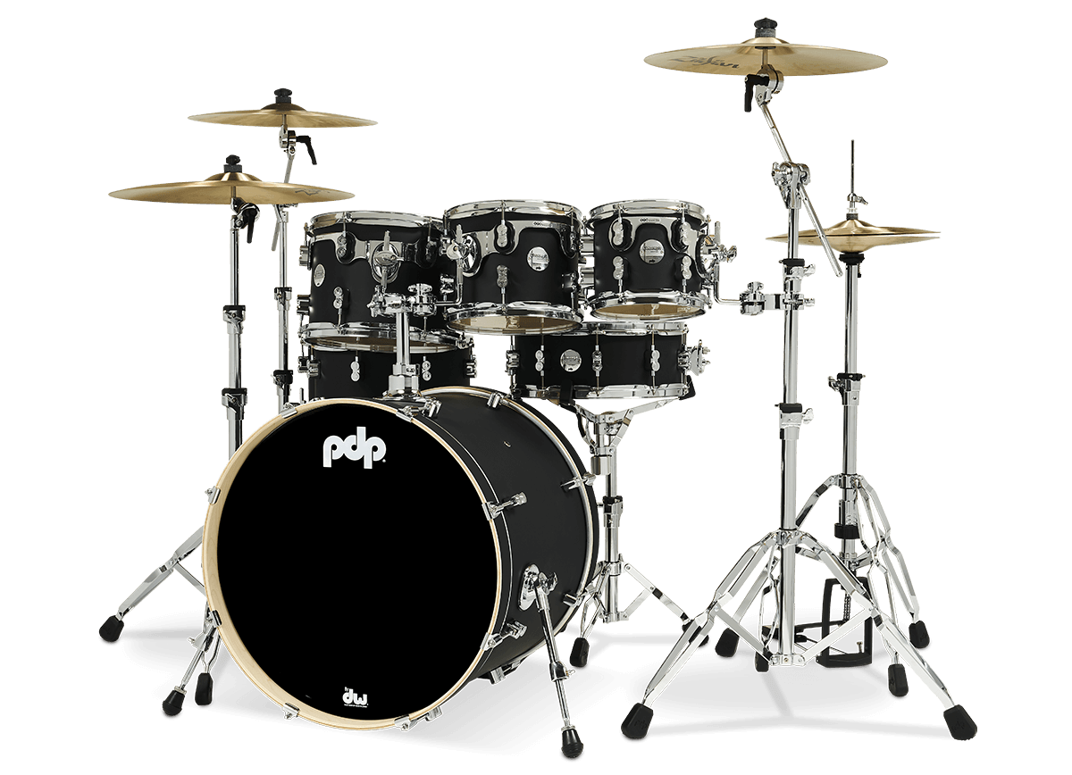 PDP Concept Maple 7-piece Drum Kit - Shell Pack w/HW815 Pack - Satin Black