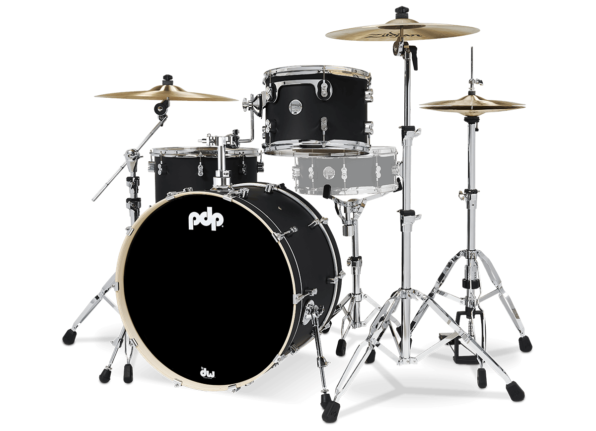 PDP Concept Maple 3-piece Drum Kit - Shell Pack w/HW815 Pack - Satin Black