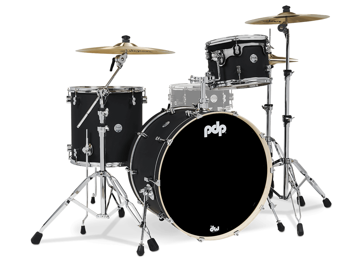 PDP Concept Maple 3-piece Drum Kit - Shell Pack w/HW815 Pack - Satin Black