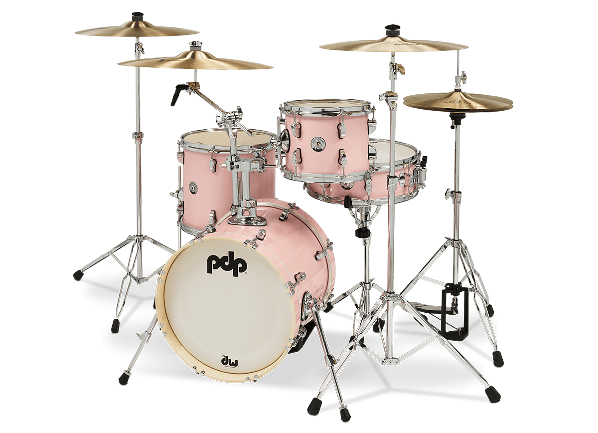 PDP New Yorker 4pc Compact Drum Kit - Shell Pack - Pale Rose Sparkle