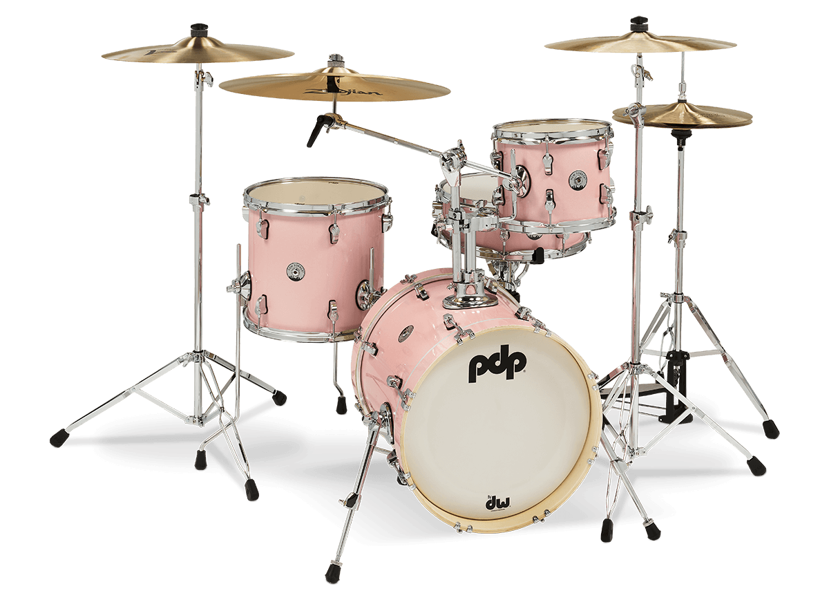 PDP New Yorker 4pc Compact Drum Kit - Shell Pack - Pale Rose Sparkle