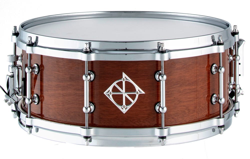 Dixon Artisan Series Australian Rose Gum 14 x 5.5" Snare Drum - Gloss Natural
