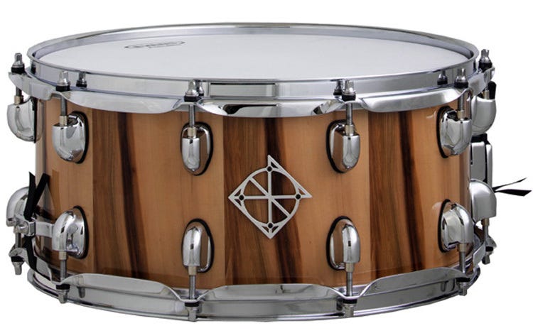 Dixon Cornerstone American Red Gum 14 x 6.5" Snare Drum - Gloss Natural