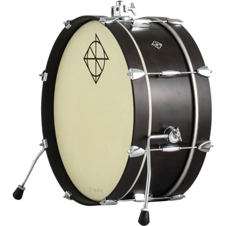 Dixon Little Roomer Series 20 x 7" Bass Drum - Black Coal Satin Finish
