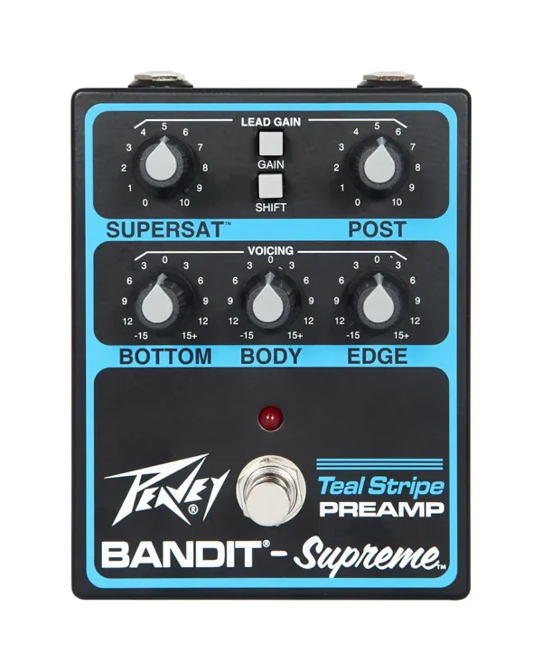 Peavey Bandit Supreme Teal-Stripe Preamp Pedal