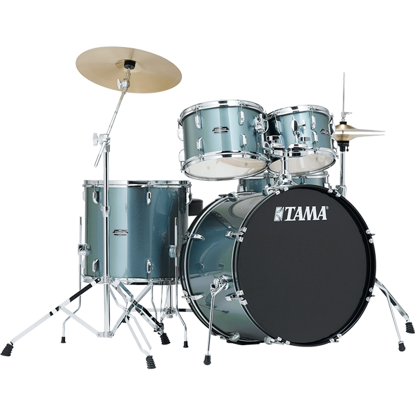 Tama Stagestar SG52KH5C 5pc Drum Kit w/ Cymbals - Charcoal Silver