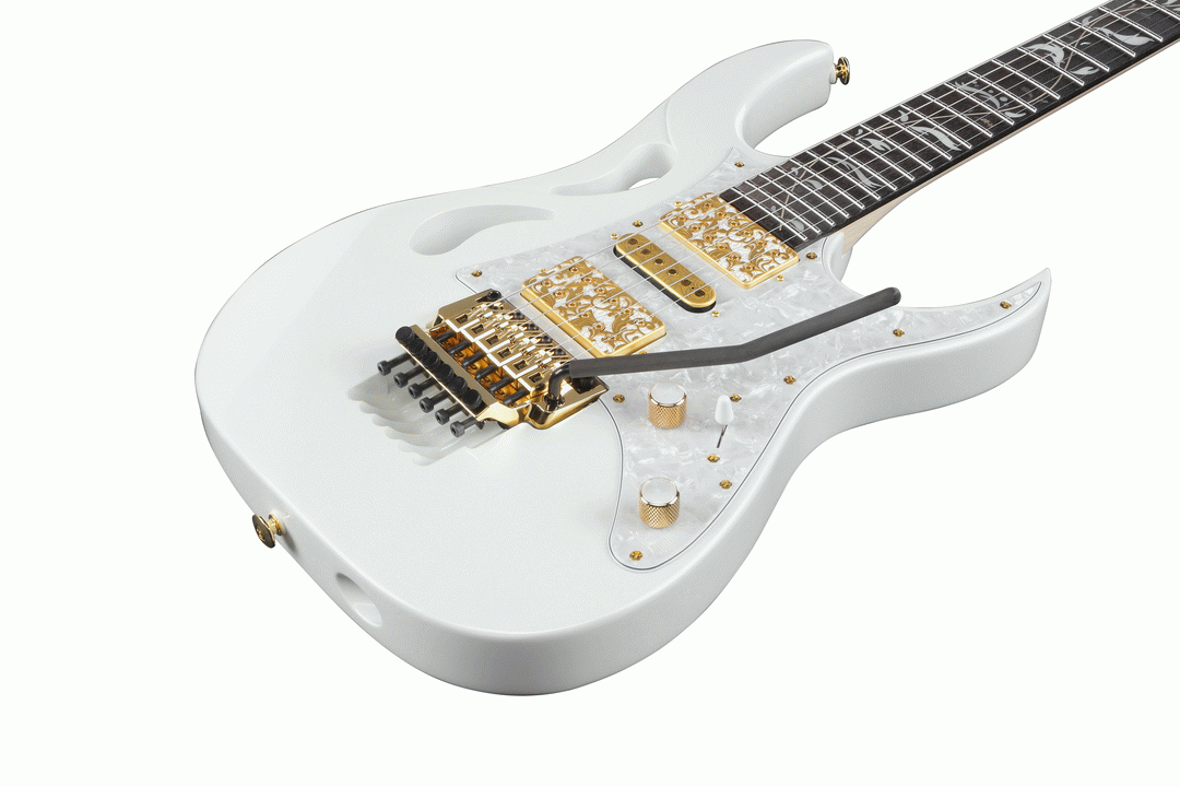 Ibanez PIA3761 SLW Steve Vai Signature Model Guitar w/Case - Stallion White