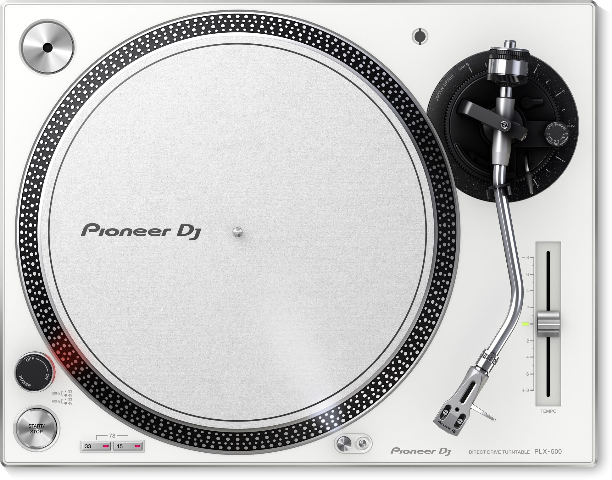 Pioneer PLX-500 High-torque Direct Drive Turntable - White
