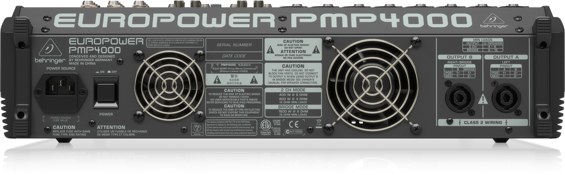 Behringer EuroPower PMP4000 Powered Mixer