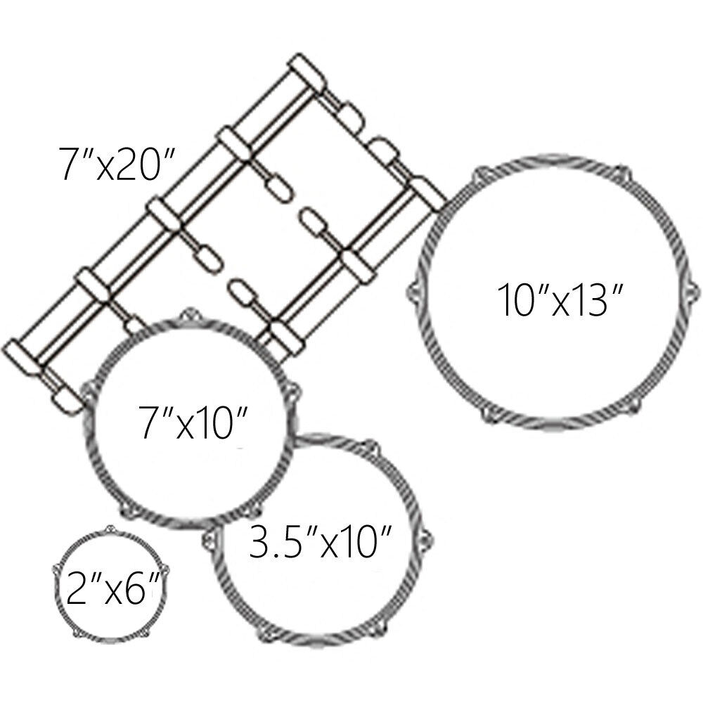 Dixon Little Roomer Series 5-Pce Drum Kit - Cerulean Frost Finish